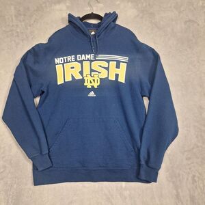 Notre Dame hoodie adult Medium Fighting‎ Irish Hooded Sweatshirt Adidas vintage